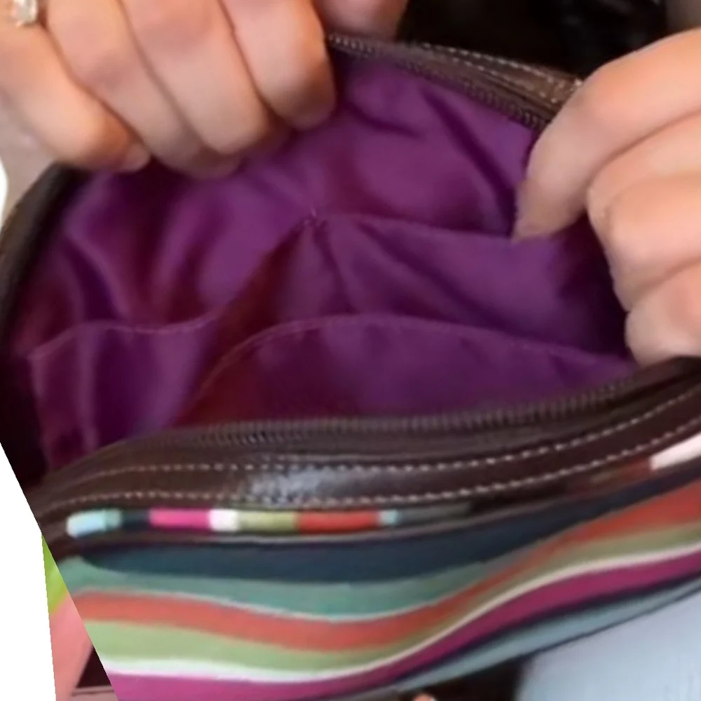 Coach Multicolor Striped Bag With Tag - Picture 5 of 7